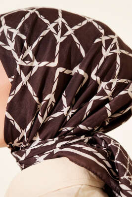 Desenli Acı Kahve Serisi Eşarp Asorti 2 - Başörtüsü