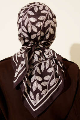 Desenli Acı Kahve Serisi Eşarp Asorti 4 - Başörtüsü