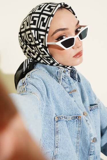 Desenli Bambu Eşarp Serisi Asorti 2 - Başörtüsü