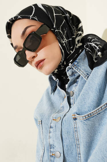 Desenli Bambu Eşarp Serisi Asorti 3 - Başörtüsü