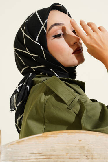 Desenli Bambu Eşarp Serisi Asorti 4 - Başörtüsü