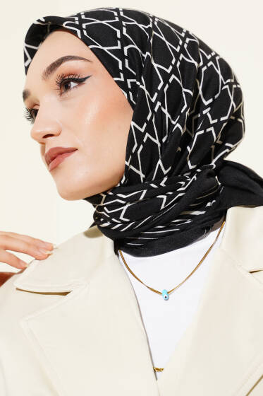 Desenli Bambu Eşarp Serisi Asorti 6 - Başörtüsü