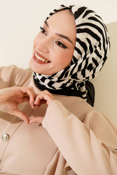 Desenli Bambu Eşarp Serisi Asorti 7 - Başörtüsü