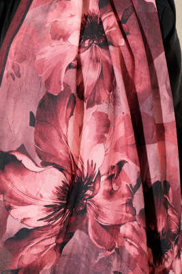 Desenli Bambu Kraş Bordo Serisi Asorti 7 - Başörtüsü