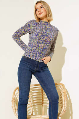 Desenli Bluz Saks - Yılın Fırsatı