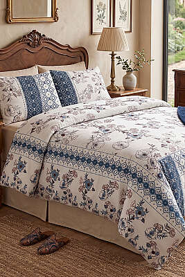 Desenli Çift Kişilik Nevresim Takımı Petrol 