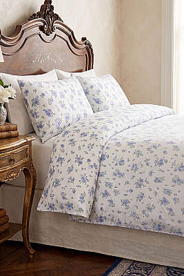 Desenli Çift Kişilik Nevresim Takımı Saks 