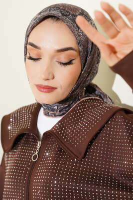 Desenli Demore Latte Serisi Eşarp Asorti 1 - VERTU (NYD TEKSTİL)