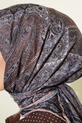 Desenli Demore Latte Serisi Eşarp Asorti 1 - Başörtüsü