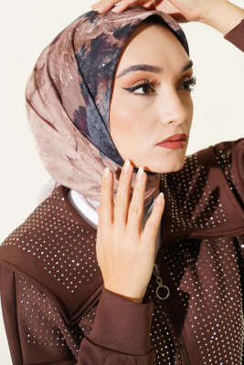 Desenli Demore Latte Serisi Eşarp Asorti 2 - VERTU (NYD TEKSTİL)