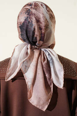 Desenli Demore Latte Serisi Eşarp Asorti 2 - Başörtüsü