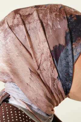 Desenli Demore Latte Serisi Eşarp Asorti 2 - Başörtüsü