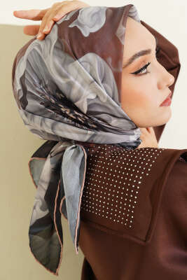 Desenli Demore Latte Serisi Eşarp Asorti 3 - Başörtüsü