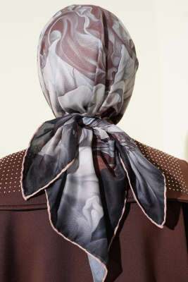 Desenli Demore Latte Serisi Eşarp Asorti 3 - Başörtüsü