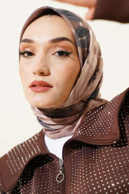 Desenli Demore Latte Serisi Eşarp Asorti 5 - VERTU (NYD TEKSTİL)