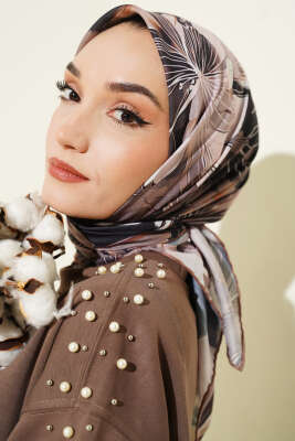 Desenli Demore Latte Serisi Eşarp Asorti 6 - Başörtüsü