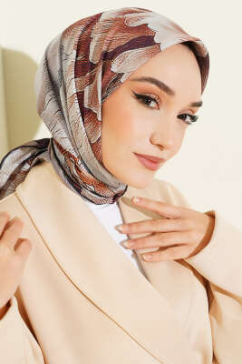 Desenli Demore Latte Serisi Eşarp Asorti 7 - Başörtüsü