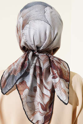 Desenli Demore Latte Serisi Eşarp Asorti 7 - Başörtüsü