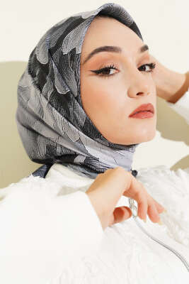 Desenli Demore Siyah Serisi Eşarp Asorti 2 