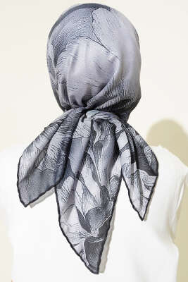 Desenli Demore Siyah Serisi Eşarp Asorti 2 - Başörtüsü