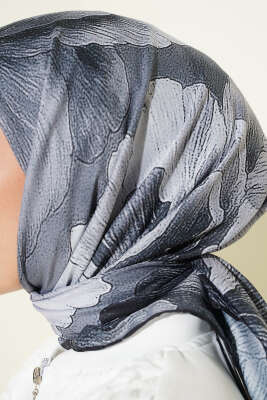 Desenli Demore Siyah Serisi Eşarp Asorti 2 - Başörtüsü