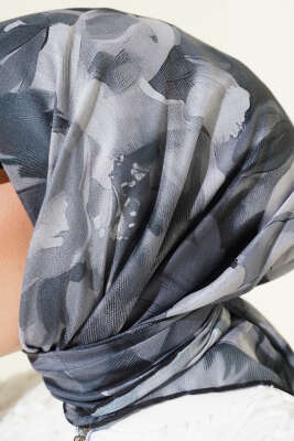 Desenli Demore Siyah Serisi Eşarp Asorti 4 - Başörtüsü