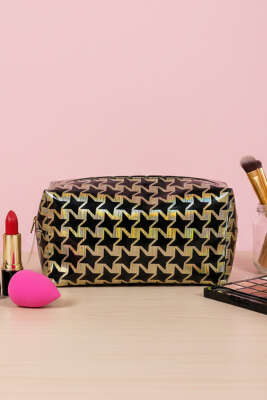 Desenli Dikdörtgen Makyaj Çantası Asorti 1 