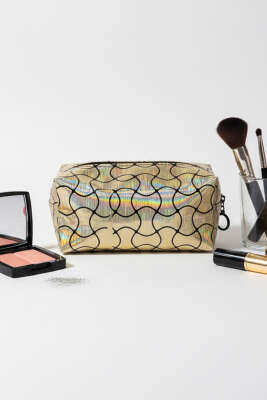 Desenli Dikdörtgen Makyaj Çantası Asorti 4 