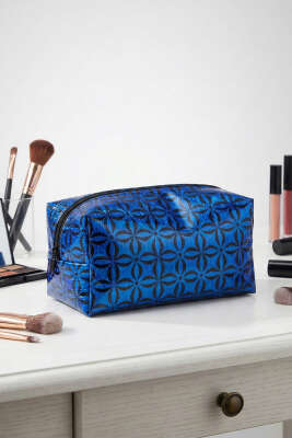 Desenli Dikdörtgen Makyaj Çantası Asorti 5 