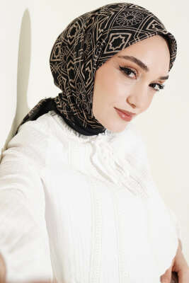 Desenli Flamu Cotton Eşarp Asorti 10 - SİNEM EŞARP