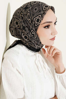 Desenli Flamu Cotton Eşarp Asorti 10 - Başörtüsü