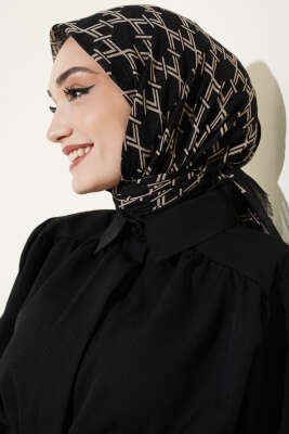 Desenli Flamu Cotton Eşarp Asorti 12 - Başörtüsü