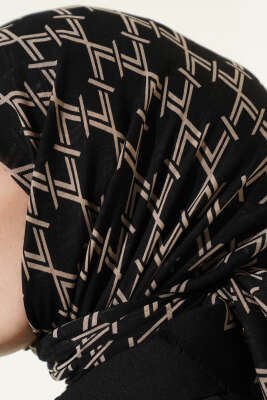 Desenli Flamu Cotton Eşarp Asorti 12 - Başörtüsü