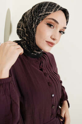 Desenli Flamu Cotton Eşarp Asorti 5 - SİNEM EŞARP