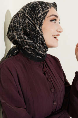 Desenli Flamu Cotton Eşarp Asorti 5 - Başörtüsü