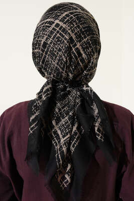 Desenli Flamu Cotton Eşarp Asorti 5 - Başörtüsü