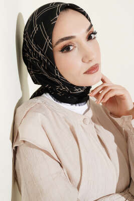 Desenli Flamu Cotton Eşarp Asorti 7 - SİNEM EŞARP