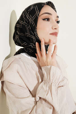 Desenli Flamu Cotton Eşarp Asorti 7 - Başörtüsü