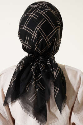 Desenli Flamu Cotton Eşarp Asorti 7 - Başörtüsü