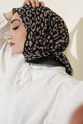 Desenli Flamu Cotton Eşarp Asorti 9 - SİNEM EŞARP