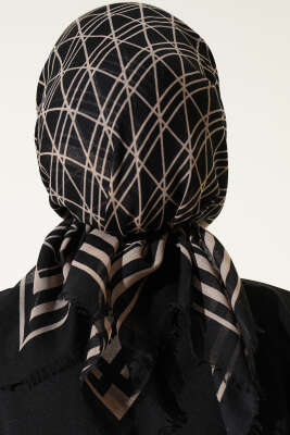 Desenli Flamu Cotton Eşarp Asorti 1 - Başörtüsü