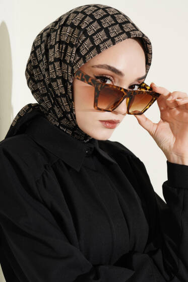 Desenli Flamu Cotton Eşarp Asorti 2 - Başörtüsü