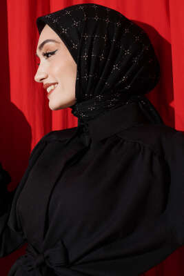 Desenli Flamu Cotton Eşarp Asorti 3 - SİNEM EŞARP