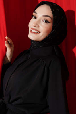 Desenli Flamu Cotton Eşarp Asorti 3 - Başörtüsü