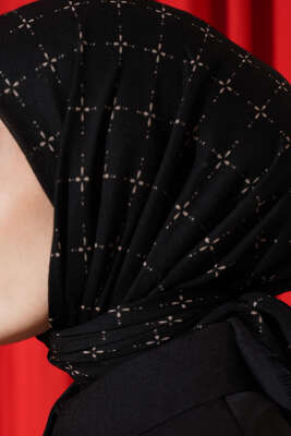 Desenli Flamu Cotton Eşarp Asorti 3 - Başörtüsü