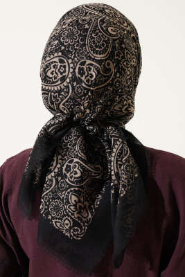 Desenli Flamu Cotton Eşarp Asorti 4 - Başörtüsü