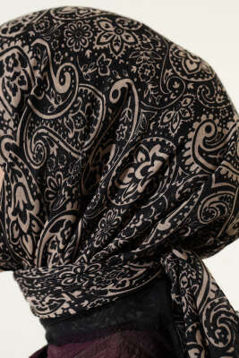 Desenli Flamu Cotton Eşarp Asorti 4 - Başörtüsü