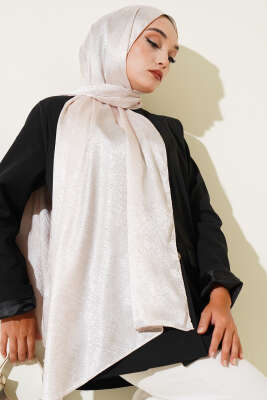 Desenli Jakar Melisa Şal Vanilya - Başörtüsü