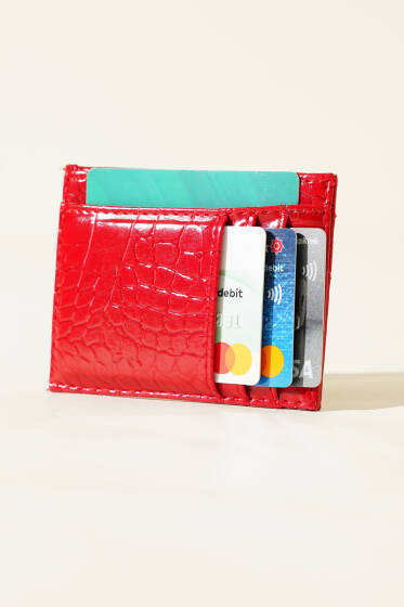 Desenli Kartlık Kırmızı - Cüzdan&Kartlık