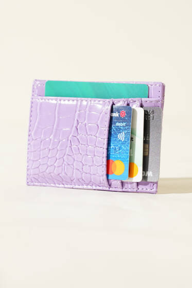 Desenli Kartlık Lila - Cüzdan&Kartlık